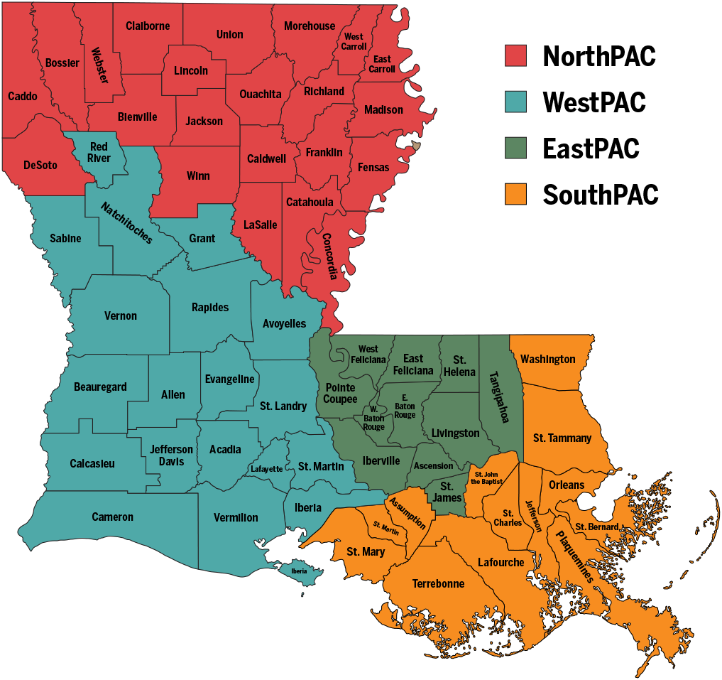 Louisiana-Parish-Map